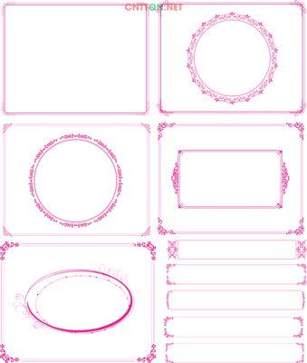 Download file Khung viền trang trí thiệp màu hồng cực đẹp 2018 (gốc) in mica đèn LED