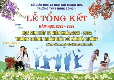 File in lụa Lễ Tổng Kết năm học trường THPT Nông Cống II (phong cảnh) Lễ Tổng Kết năm học trường THPT Nông Cống II