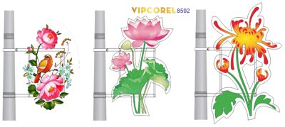 File gốc Led hoa trang trí cột đèn đường #12 file corel (cho in ấn) độc quyền