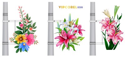 Download file Led hoa trang trí cột đèn đường #19 file corel (chuẩn in) Led hoa trang trí cột đèn đường #19 file corel