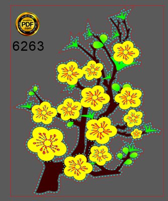 File tranh Led trang trí cột đèn hoa mai ngày tết 2023 file corel (bản gốc) trang trí văn phòng