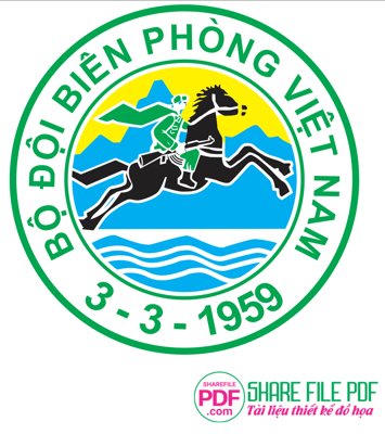 Ảnh gốc Logo Bộ đội biên phòng Việt Nam file Vector PDF (nét căng) in mica