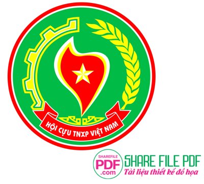 File gốc Logo Hội Cựu Thanh Niên Xung Phong Việt Nam file PDF (in lụa) hoa văn cổ điển
