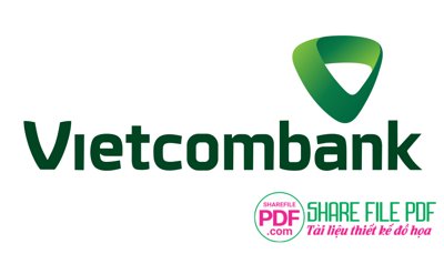 File tranh Logo ngân hàng Vietcombank file vector PDF (bản gốc) in canvas