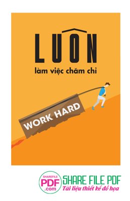 File gốc Luôn làm việc chăm chỉ file vector PDF (cho in 3D) độc đáo