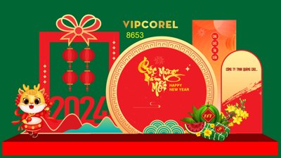 Tải file Mô hình decor khu chụp ảnh tết 2024 #10 (ảnh gốc) in tranh kính