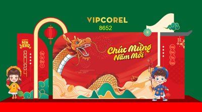 File tranh Mô hình decor khu chụp ảnh tết 2024 #8 (ảnh gốc) chi tiết rõ ràng