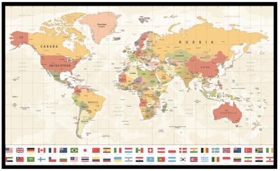 Download file gốc Mẫu bản đồ thế giới #2 file corel (in mica) trang trí