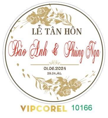File in ấn Mẫu bảng tên Lễ Tân Hôn Bảo Anh và Phùng Nga (bản gốc) chất lượng cao