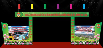 Tải file PSD Mẫu cổng chào đại hội đại biểu hội nông dân (nguyên layer) để in