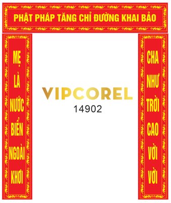File tranh gốc Mẫu cổng phật giáo - Phật pháp tăng chỉ đường khai bảo (bản quyền) độc đáo