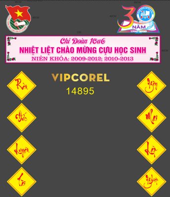 Download file Mẫu cổng trại chi đoàn 10a6 kỷ niệm file corel (gốc) in mica ốp bếp