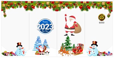 Tải file gốc Mẫu decal dán kính lễ giáng sinh 2023 #16 file corel (bản PSD) còn layer