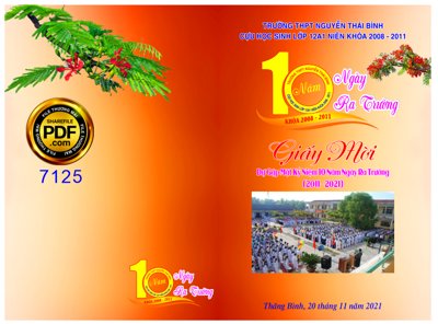 File gốc Mẫu giấy mời 10 năm ngày ra trường THPT #2 (PNG) nền trong suốt