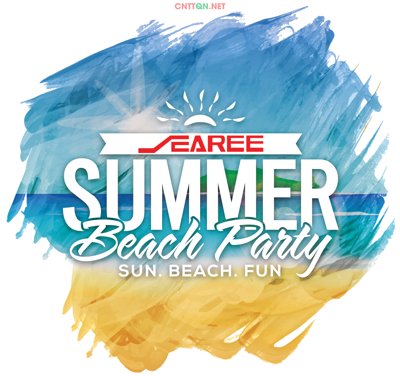 Download file gốc Mẫu in áo Summer Beach Party file Illustrator (in mica) trong suốt