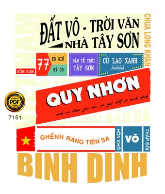 File gốc Mẫu in áo du lịch tỉnh Bình Định file corel (in lụa) cao cấp