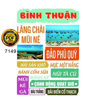 File tranh ảnh gốc Mẫu in áo du lịch tỉnh Bình Thuận file corel dùng cho in khổ lớn