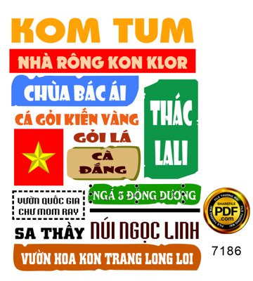 File gốc Mẫu in áo du lịch tỉnh Kom Tum file corel (dành cho quảng cáo)