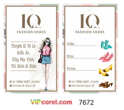 Mua file tranh gốc Mẫu tag mác quần áo fashion shoes LQ file corel tại Filetranh.com