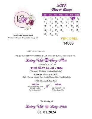 File tranh Mẫu thiệp cưới HC 103 Lương Việt Tùng Mai (bản gốc) in lụa 3D