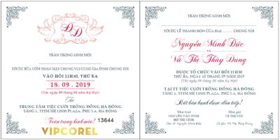 File tranh Mẫu thiệp cưới Minh Đức và Thùy Dung file vector (ảnh gốc) độ nét vượt trội