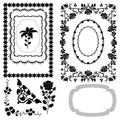 File gốc Mẫu viền hoa văn trang trí market #4 file corel (cho in UV) siêu nét