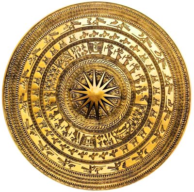 File gốc Mặt vàng đồng khắc họa tiết trống đồng file corel (phong cách) cổ điển