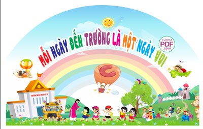 File gốc Mỗi ngày đến trường là một ngày vui file PDF & CDR (chuẩn CMYK) cho nhà in