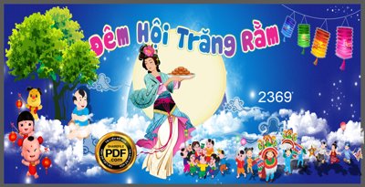 Download file gốc Market Đêm hội trăng rằm #3 file CorelDRAW (in mica) trang trí