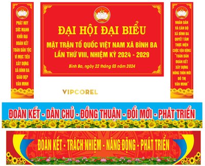 Hình ảnh file gốc in trần nhà Market Đại hội Đại biểu MTTQ xã Bình Ba