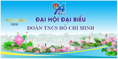 File PSD Market Đại hội đại biểu Đoàn TNCS Hồ Chí Minh 2025 (bản gốc) cho nhà in