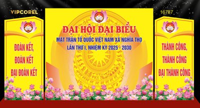 File gốc Market Đại hội MTTQ Việt Nam xã Nghĩa thọ file corel cho in ấn và thiết kế