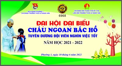 File tranh in trần Market đại hội đại biểu cháu ngoan Bác Hồ file corel (ảnh gốc siêu nét)