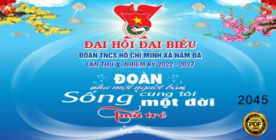 Tải file Market Backdrop đại hội đoàn TNCS Hồ Chí Minh xã Nam Đà (gốc) in trên mọi chất liệu
