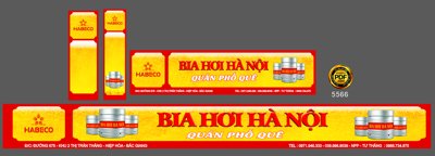 File tranh Market Bia hơi Hà Nội - Quán Phố Quê file corel (bản gốc) treo phòng ăn