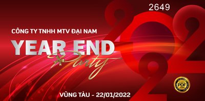 Chi tiết file gốc Market Công ty TNHH MTV Đại Nam Year End Party 2022 file cdr (cho in tráng gương)