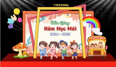 Download file gốc Market Chào mừng năm học mới 2025 #28 file corel (in lụa) hoa lá