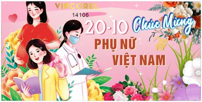 Tải xuống file tranh gốc Market Chào mừng ngày 20-10 #32 file corel (PSD/TIFF)