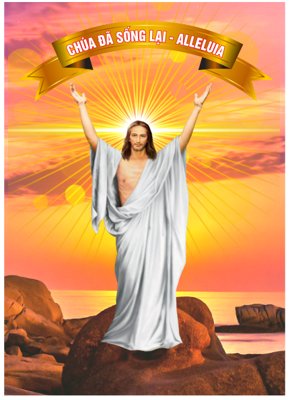 File in mica Market Chúa đã sống lại - Alleluia file corel (ảnh gốc) đẹp