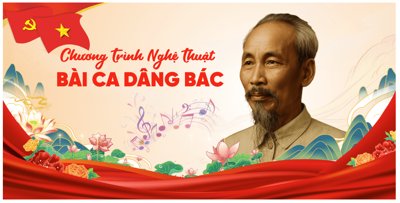 File gốc Market Chương trình nghệ thuật Bài ca Dâng Bác #2 (in lụa) tranh thuận buồm