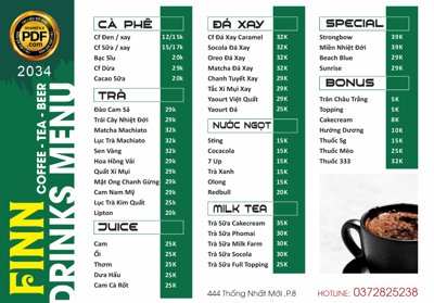 File tranh Market Drinks menu Finn - Coffee - tea - Beer file PDF (gốc) chủ đề trừu tượng