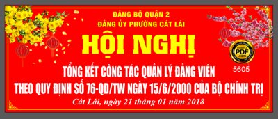 File gốc Market Hội nghị tổng kết công tác quản lý đảng viên (in mica) làm bảng hiệu