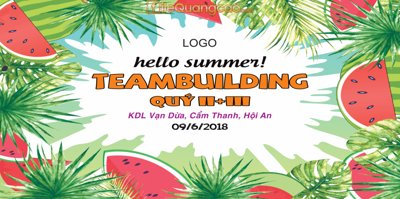 Tải file Market Hello Summer Teambuilding quý 2 + 3 file CDR (PSD) cho in tranh 3D