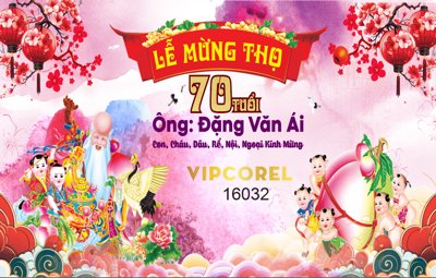 File tranh Market Lễ mừng thọ 70 tuổi ông Ái 2025 #3 corel (ảnh gốc) chi tiết rõ ràng