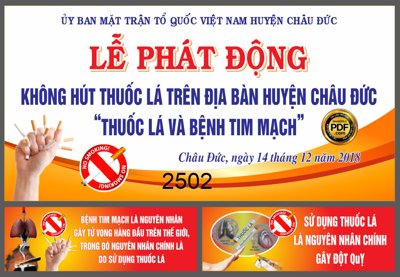 File gốc Market Lễ phát động không hút thuốc lá trên địa bàn huyện cho in ấn và thiết kế
