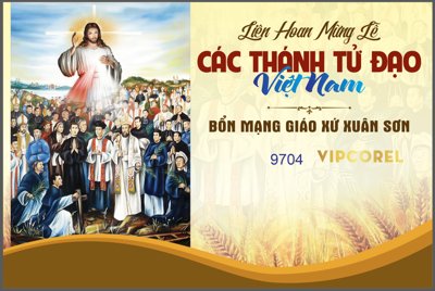 File gốc Market Liên hoan mừng lễ Các thánh tử đạo Việt Nam (in lụa) cao cấp