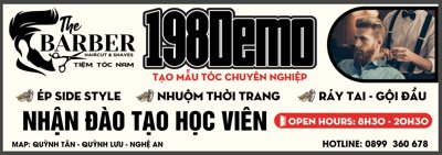 File PSD Market The barber tiệm tóc nam - Haircut & Shaves (bản gốc) đã tách nền