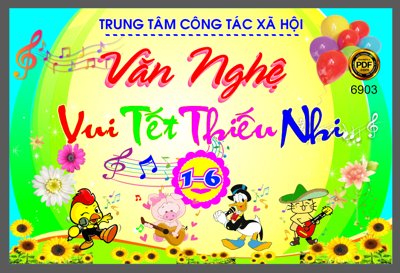 Tải file gốc Market Văn nghệ vui tết thiếu nhi 1-6 file corel (bản PSD) gốc