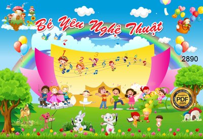 File tranh in trần Market bé yêu nghệ thuật file coreldraw (ảnh gốc siêu nét)