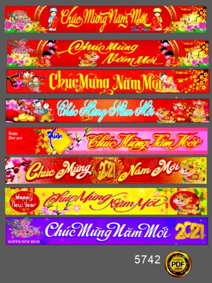 File gốc Market băng rôn chúc mừng năm mới 2021 file corel (chuẩn màu) cho in offset